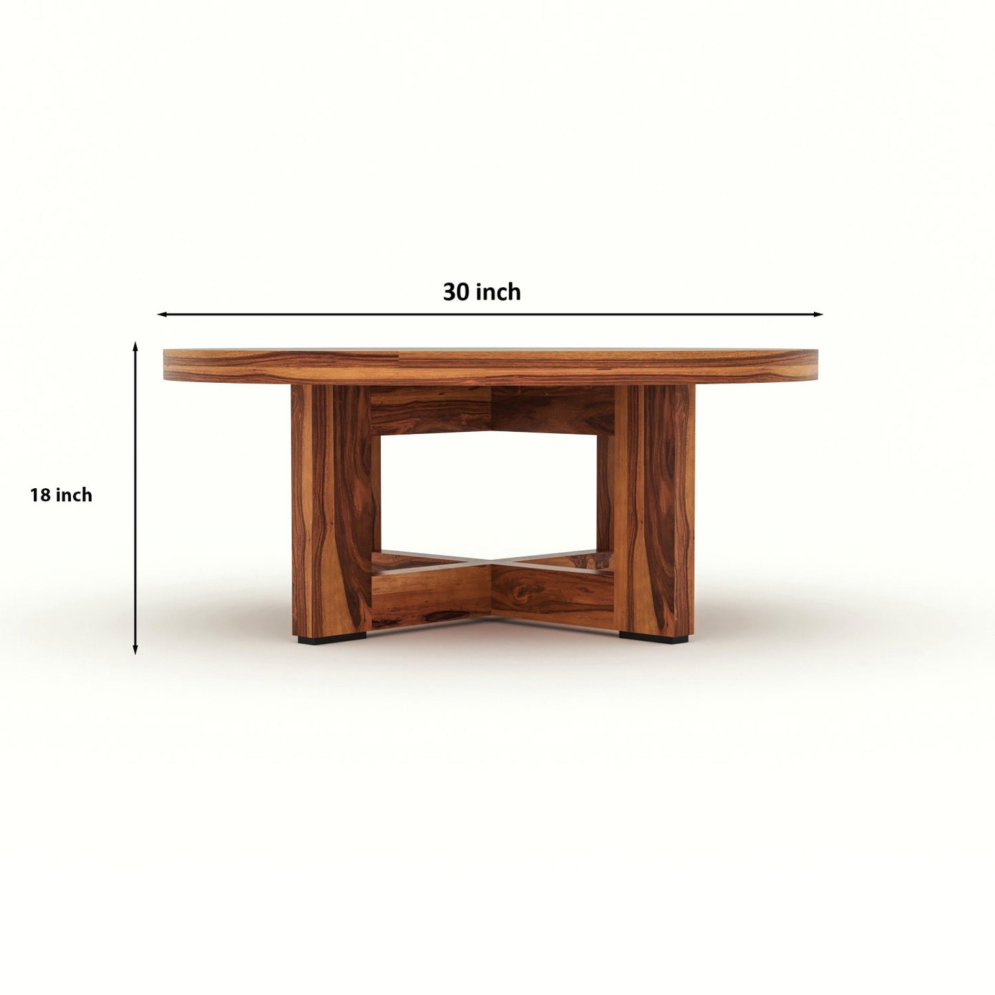 Arven Solid Sheesham Wood Coffee Table (Honey Finish)