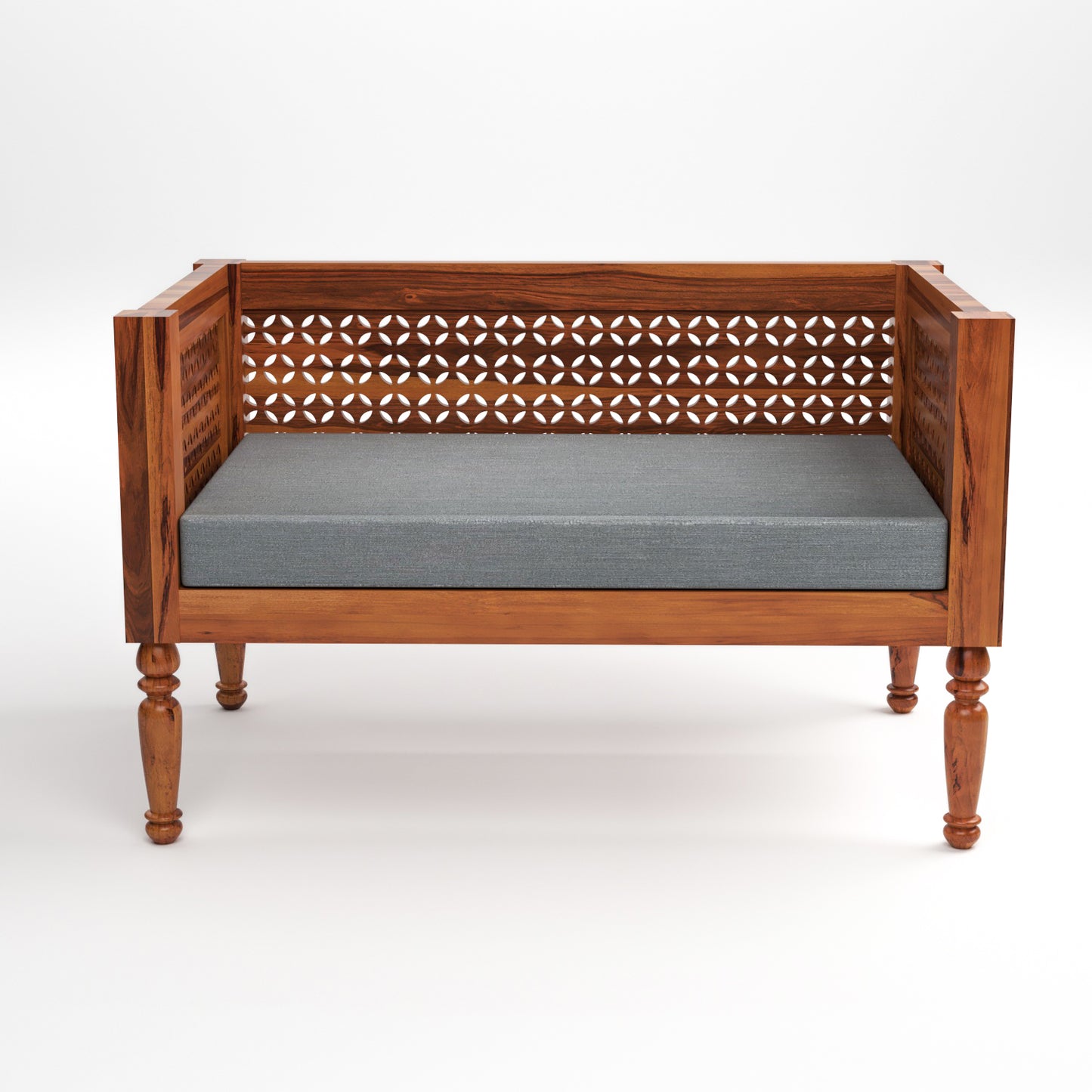 Marvon Solid Sheesham Wooden 4 Seater Sofa Set (Honey Finish )