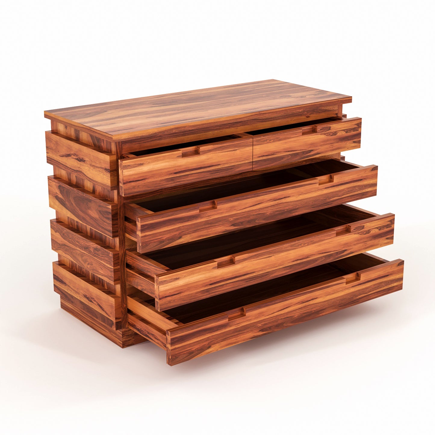 Pivra Solid Sheesham Wood Sideboard and Cabinets (Honey Finish)