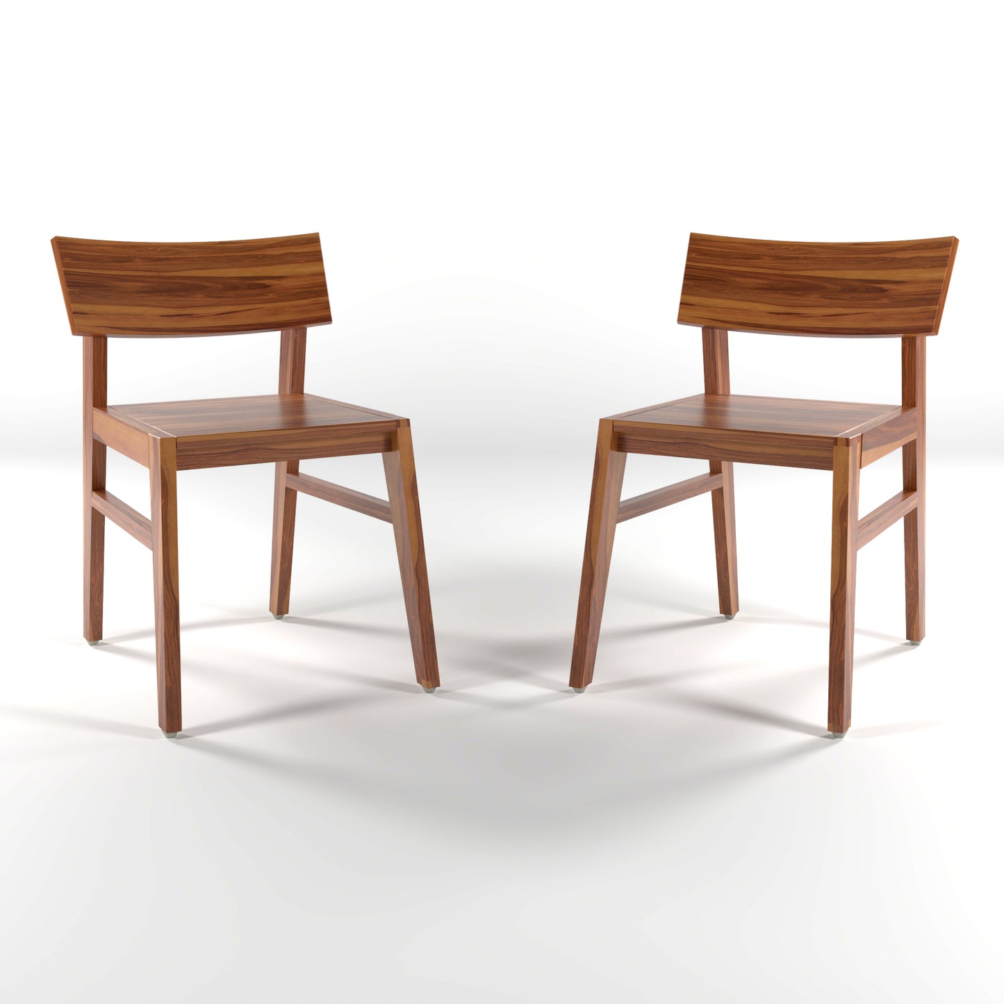Torric Solid Sheesham Wooden Two Dining Chair Set (Honey Finish)