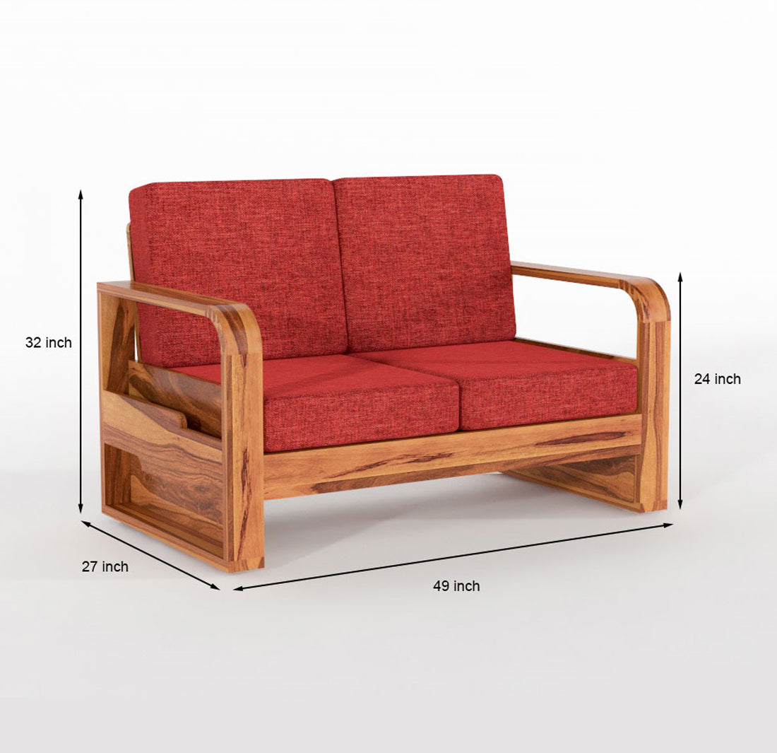 Zandor Sheesham Wooden 6 Seater Sofa Set (Honey Finish)