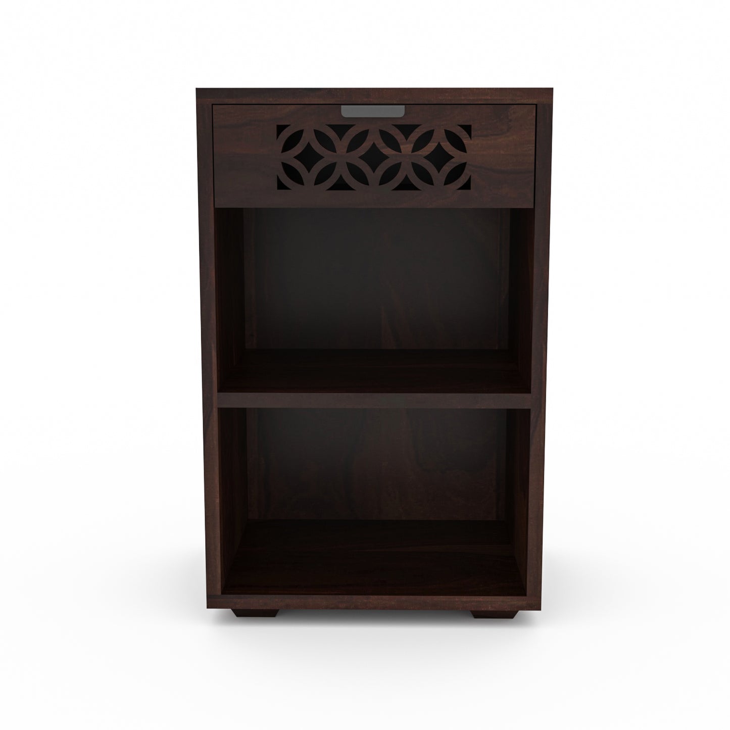 Lomricarionor Solid Sheesham Wood Bedside Table (Walnut Finish)