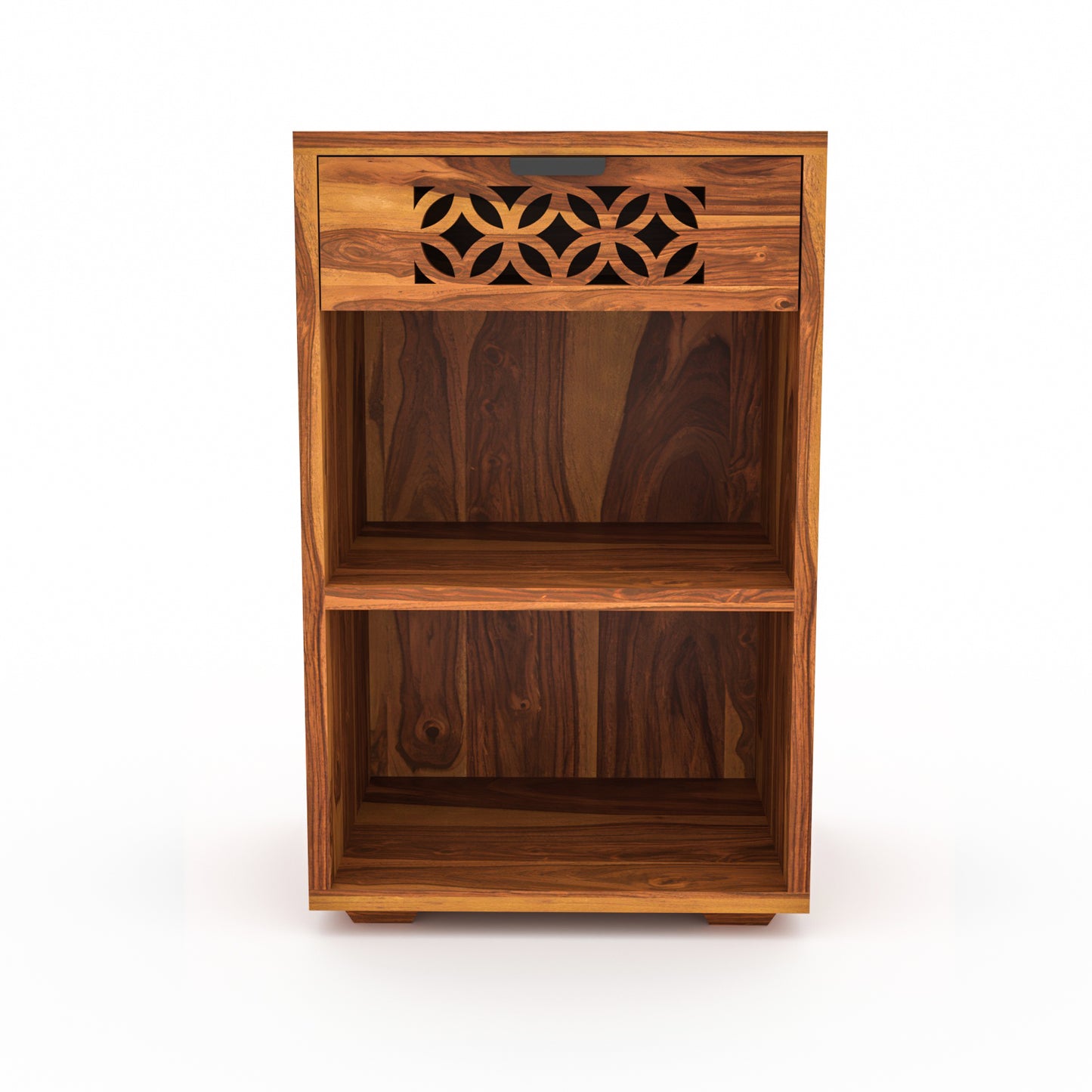 Lomricarionor Solid Sheesham Wood Bedside Table (Honey Finish)