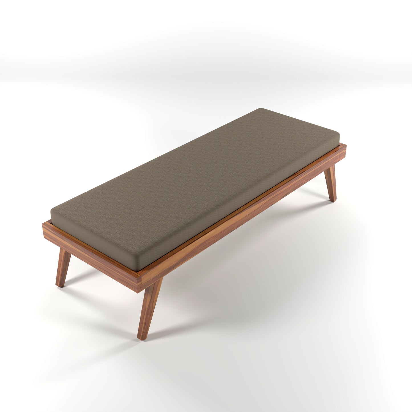 Lomric Solid Sheesham Wood Diwan Bed (Honey Finish )