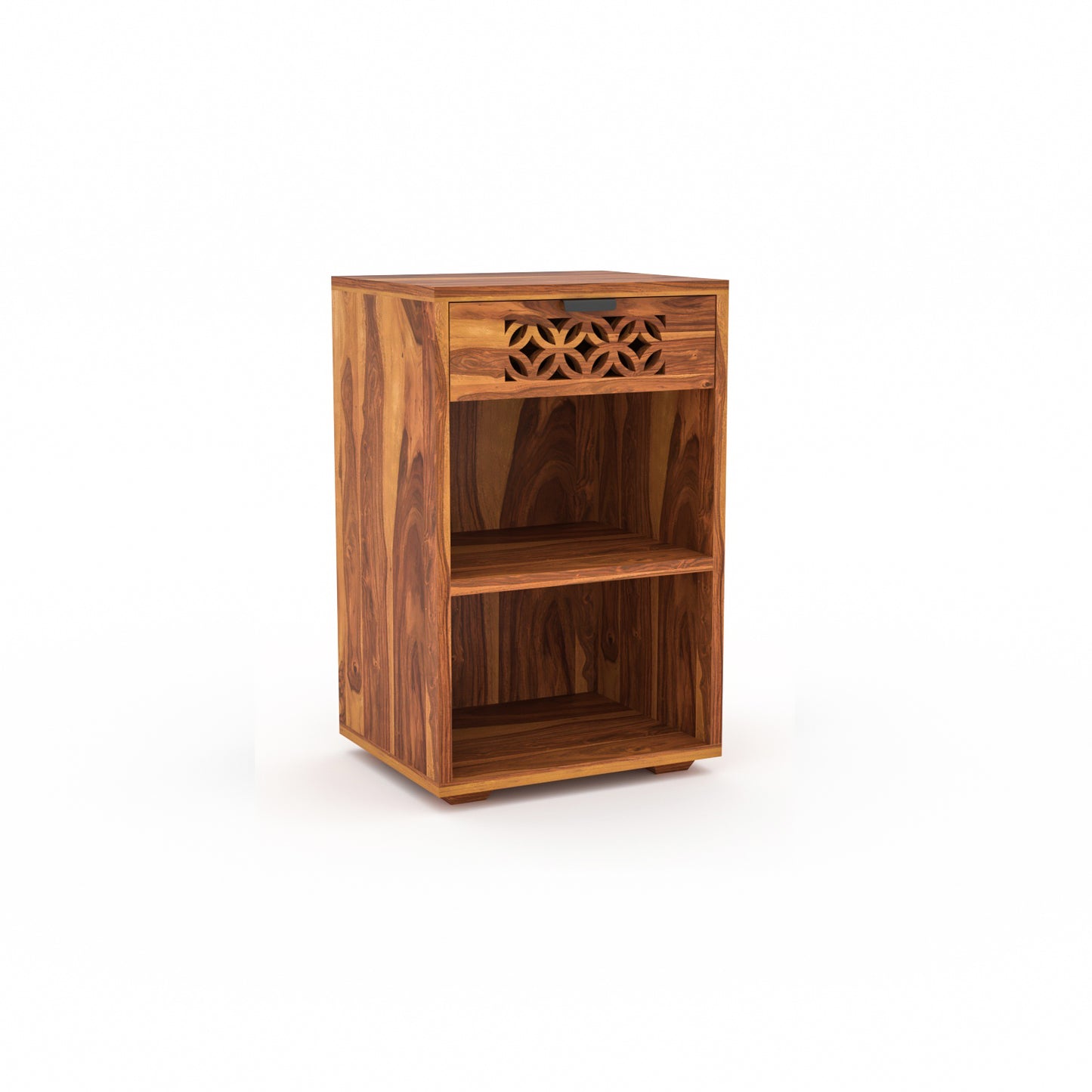 Lomricarionor Solid Sheesham Wood Bedside Table (Honey Finish)