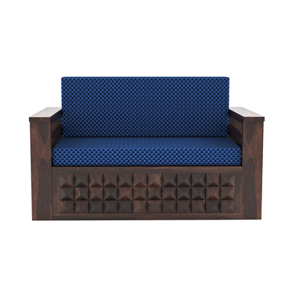 Orvan Solid Sheesham Wooden 2 Seater diamond Sofa Cum Bed (Walnut ,Finish )
