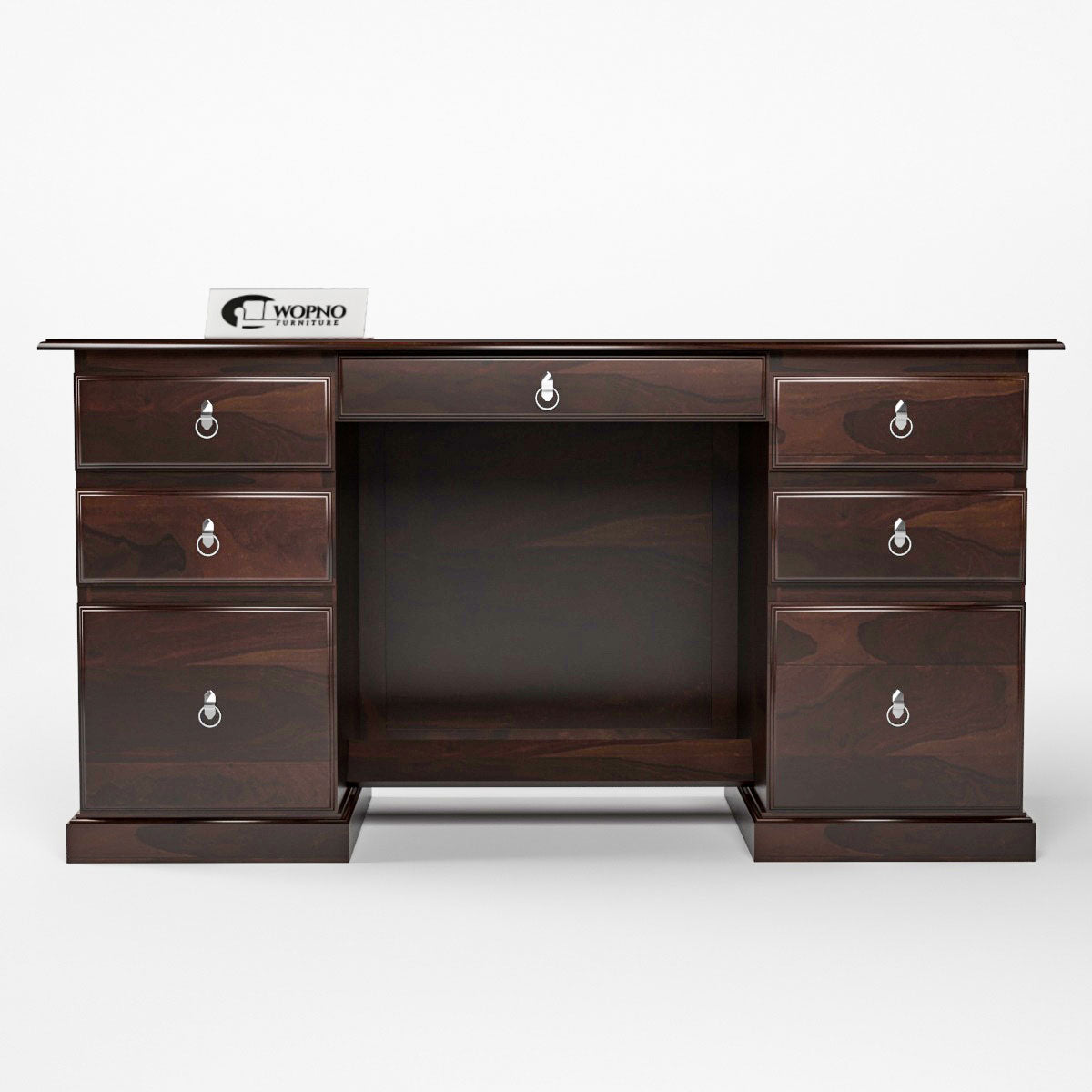 Sornel Solid Sheesham Wood Study Desk (Walnut  Finish)