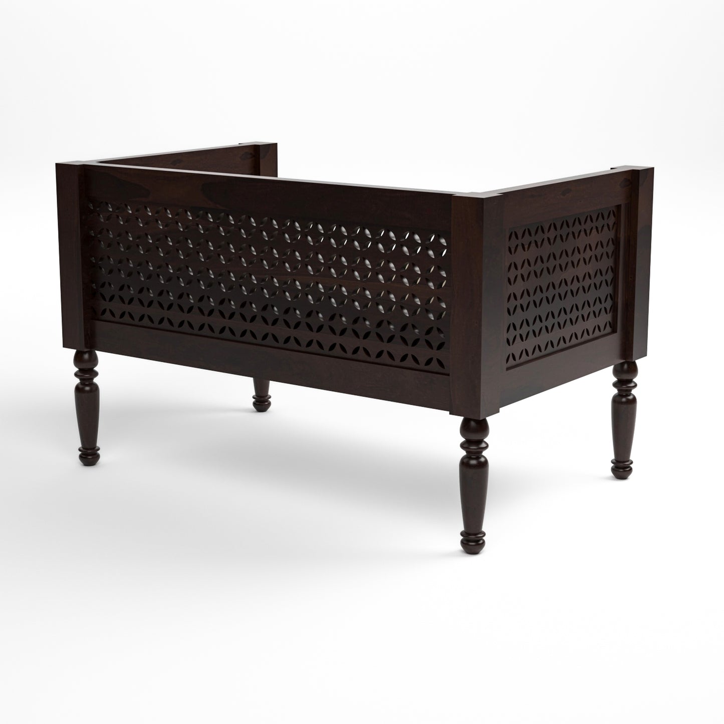 Ulnor Solid Sheesham Wooden 6 Seater Sofa Set (Walnut Finish)