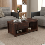 Myric solid  Sheesham Wood Coffee Table (Walnut Finish)