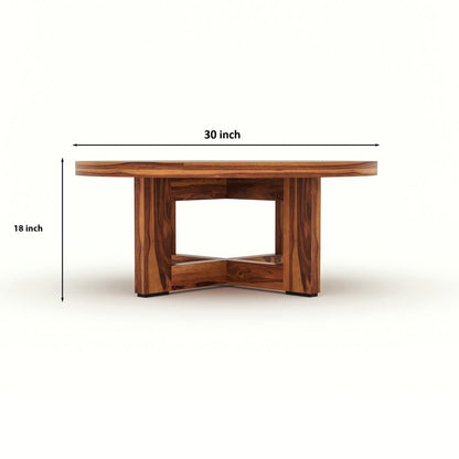 Arven Solid Sheesham Wood Coffee Table (Honey Finish)
