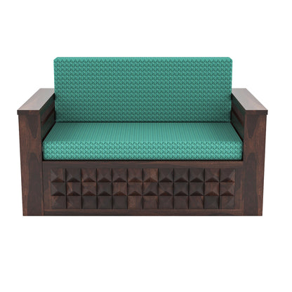 Orvan Solid Sheesham Wooden 2 Seater diamond Sofa Cum Bed (Walnut ,Finish )