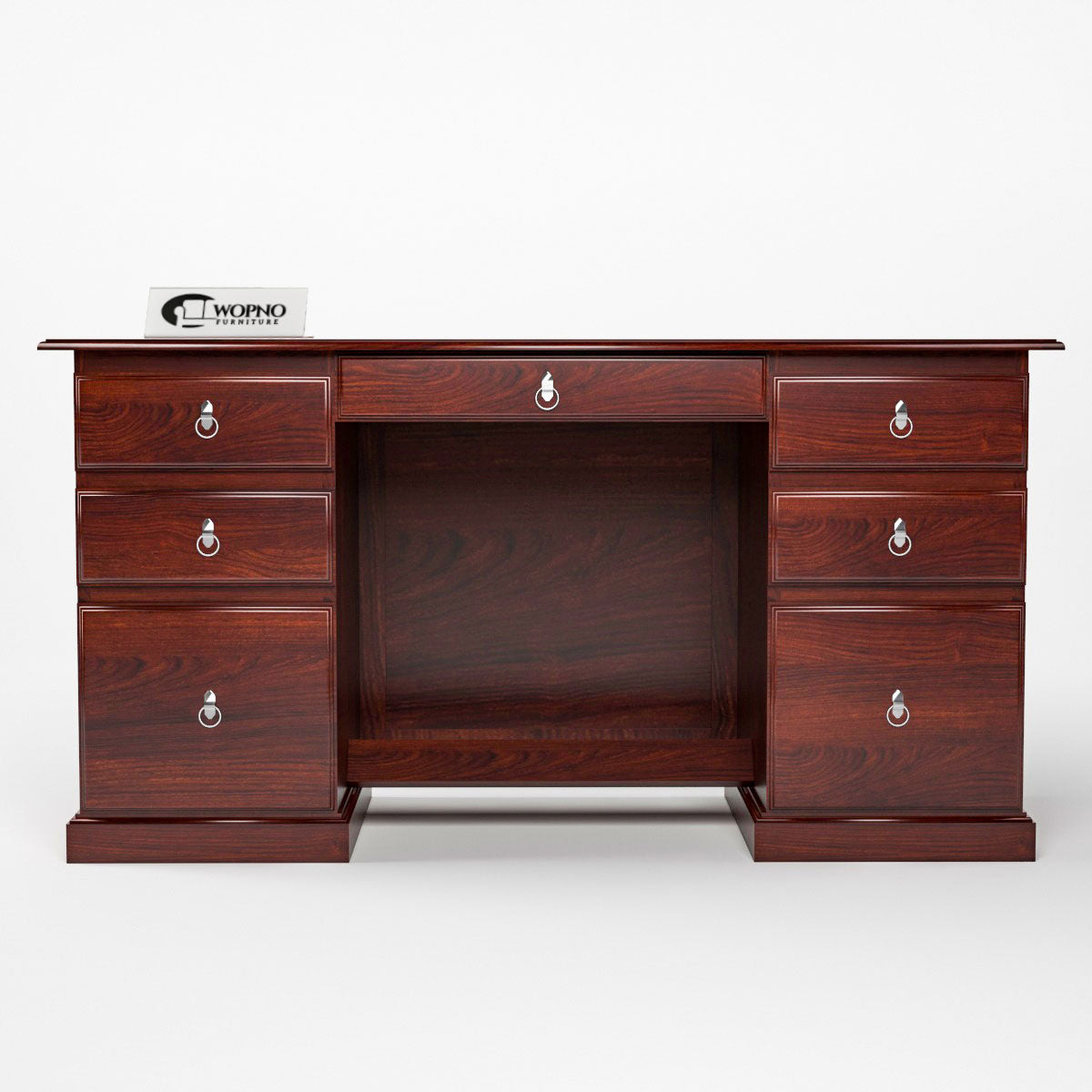 Sornel Solid Sheesham Wood Study Desk (Mahogany Finish)