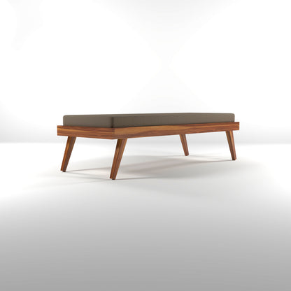 Lomric Solid Sheesham Wood Diwan Bed (Honey Finish )