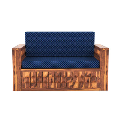 Orvan Solid Sheesham Wooden 2 Seater diamond Sofa Cum Bed (Honey ,Finish )