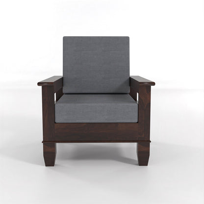 Trivralionel 5  Seater Solid Sheesham Wood Sofa Set 3+1+1 (Walnut Finish)