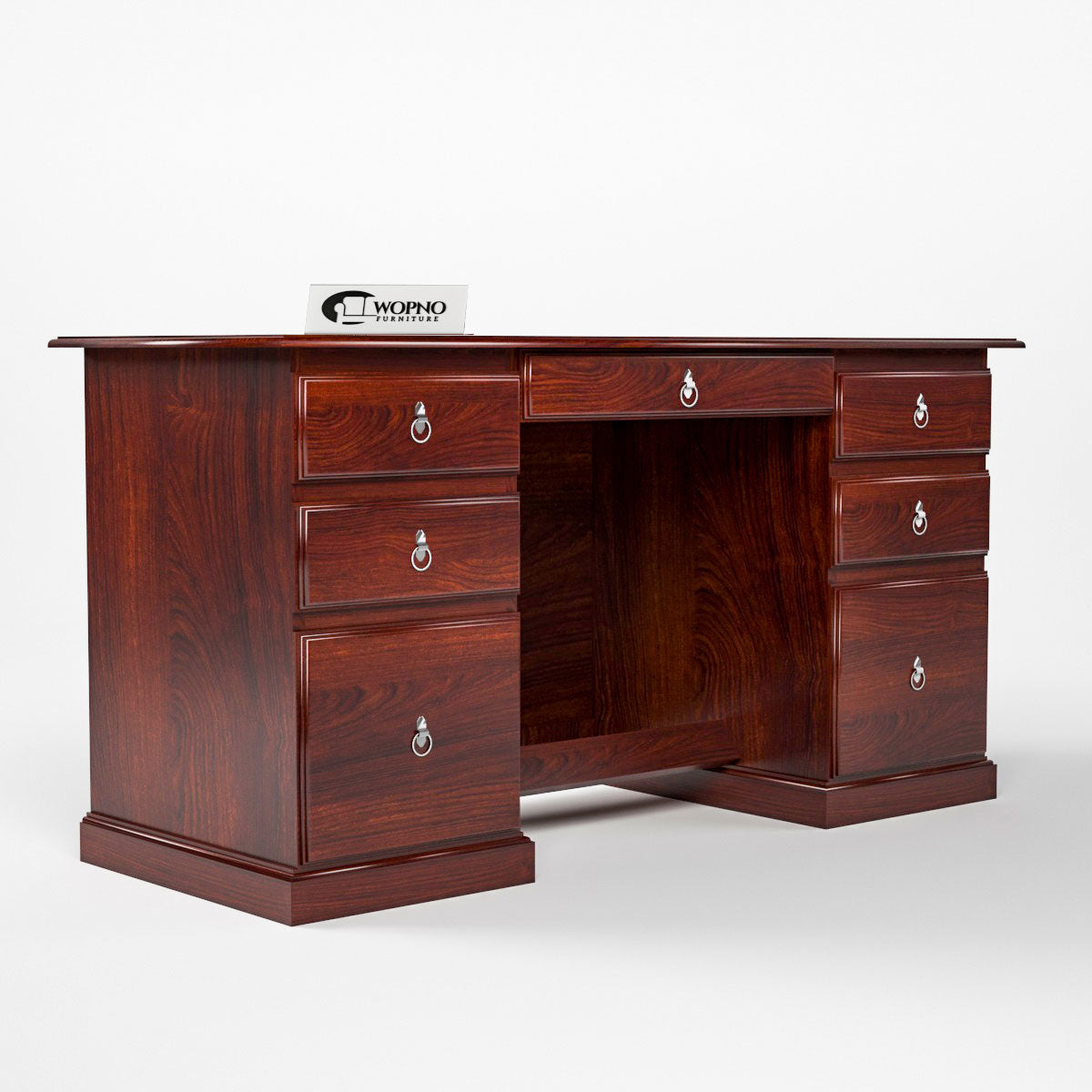Sornel Solid Sheesham Wood Study Desk (Mahogany Finish)