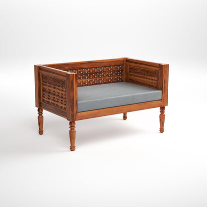 Marvon  Solid Sheesham Wooden 4 Seater Sofa Set (Honey Finish )