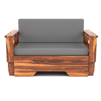 Bralor Solid Sheesham Wooden 2 Seater Sofa Cum Bed (Honey Finish)