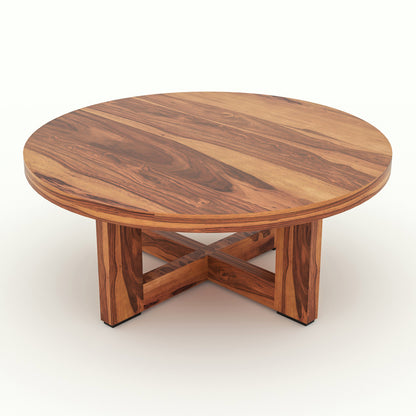 Arven Solid Sheesham Wood Coffee Table (Honey Finish)