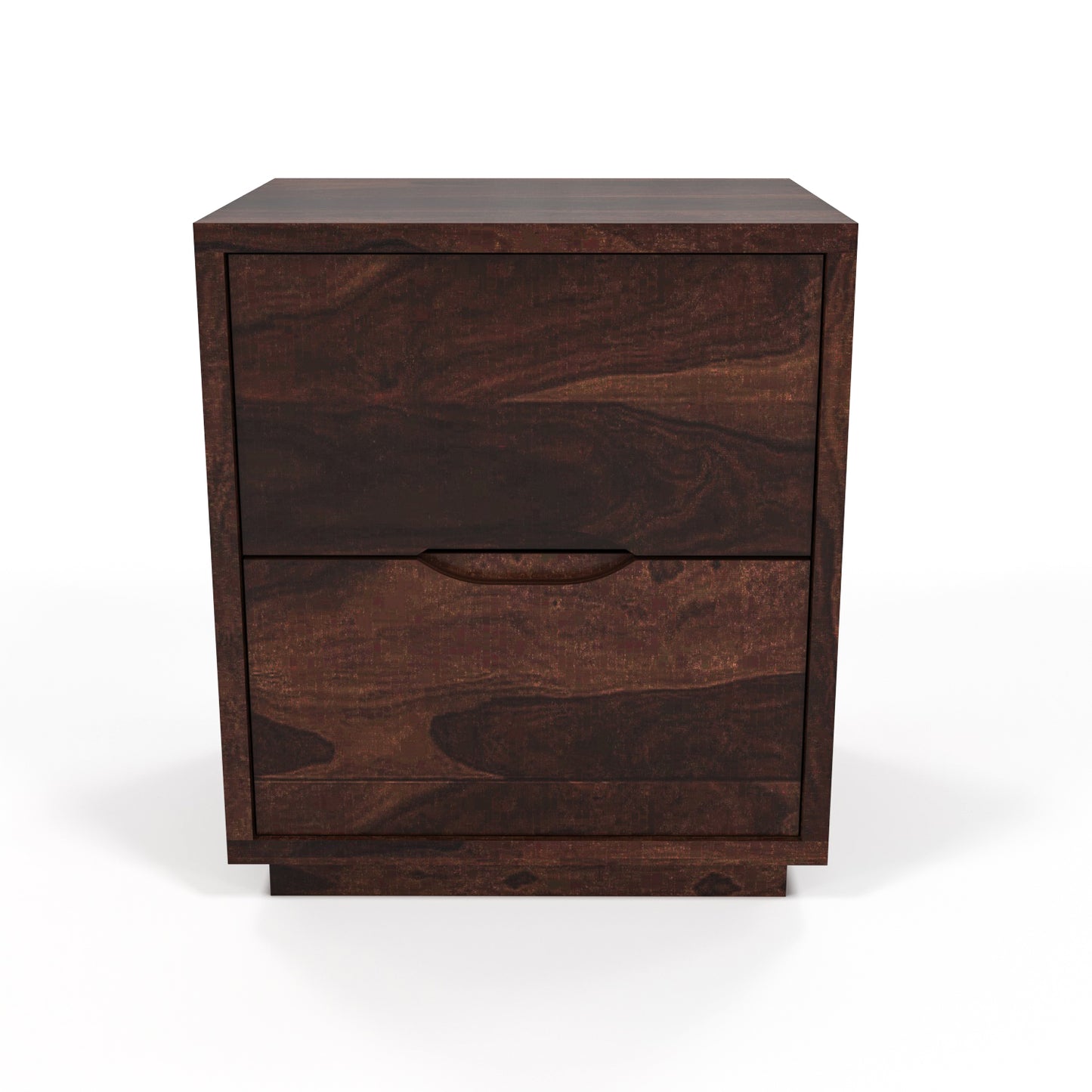 Sovralionor Solid Sheesham Wood Bedside Table (Walnut Finish)