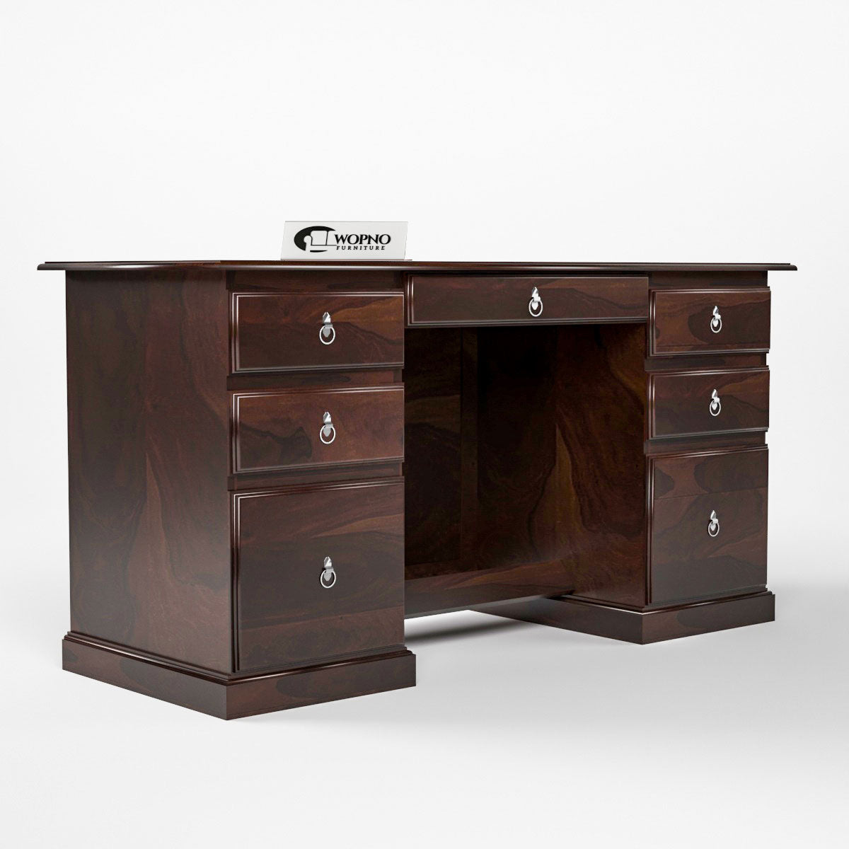 Sornel Solid Sheesham Wood Study Desk (Walnut  Finish)