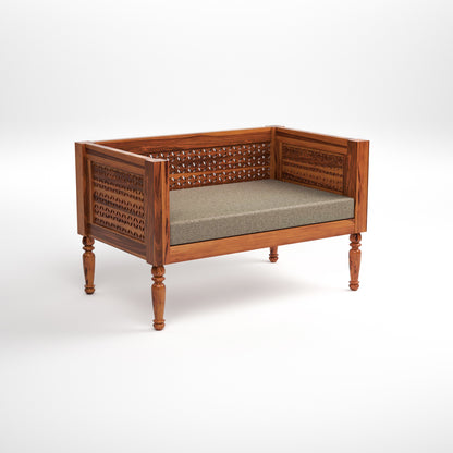 Drivor Solid Sheesham Wooden 7 Seater Sofa Set (Honey Finish)