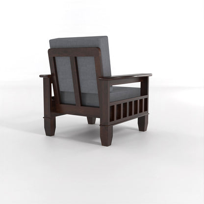 Trivralionel 5  Seater Solid Sheesham Wood Sofa Set 3+1+1 (Walnut Finish)