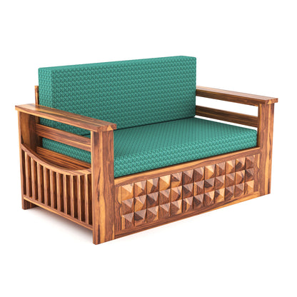 Orvan Solid Sheesham Wooden 2 Seater diamond Sofa Cum Bed (Honey ,Finish )