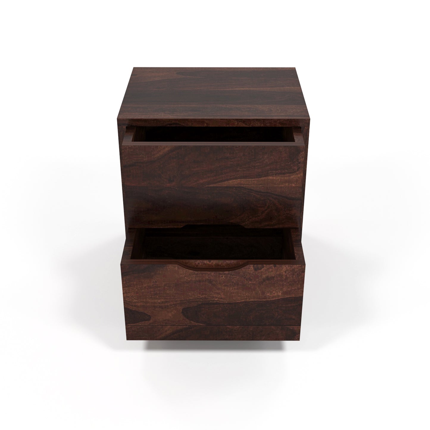Sovralionor Solid Sheesham Wood Bedside Table (Walnut Finish)
