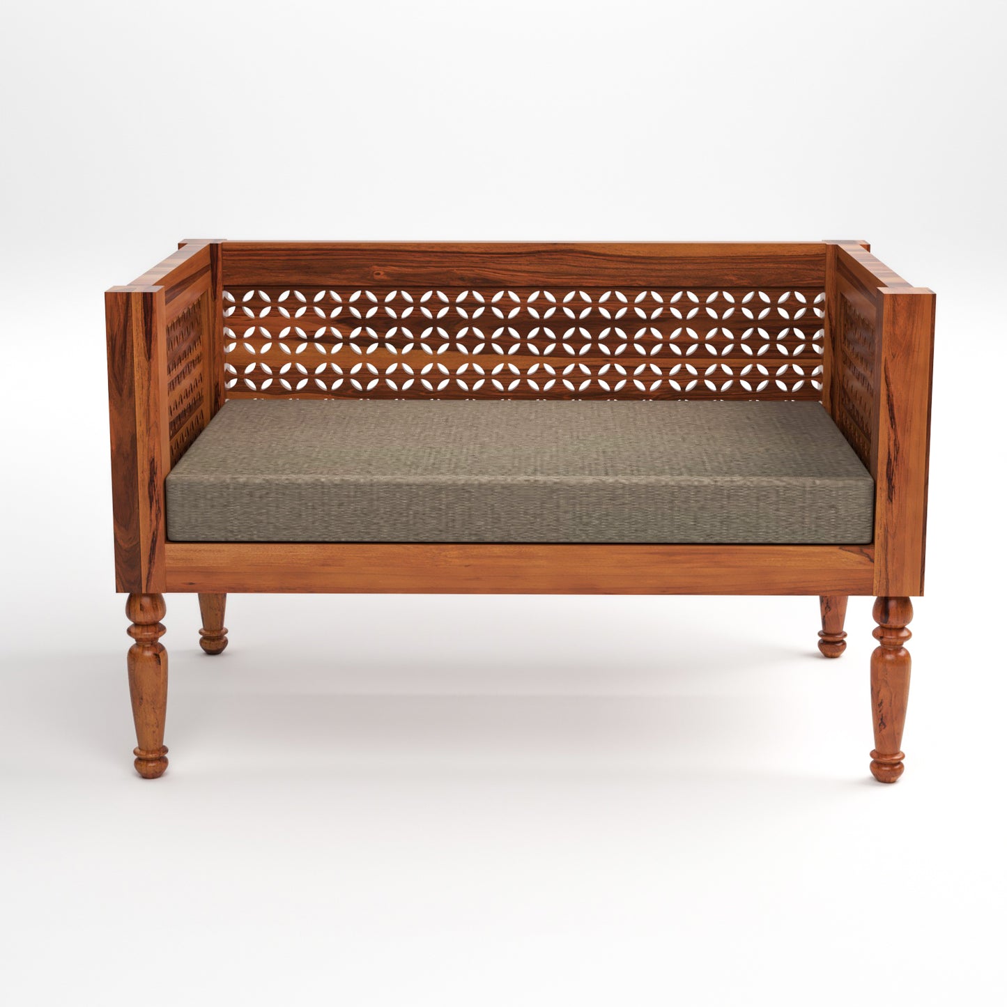 Marvon  Solid Sheesham Wooden 4 Seater Sofa Set (Honey Finish )