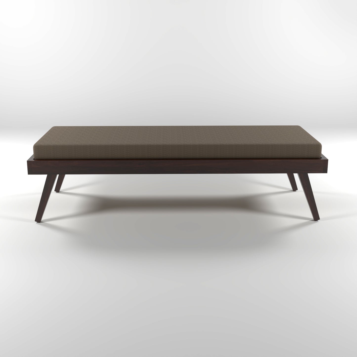 Lomric Solid Sheesham Wood Diwan Bed (Walnut Finish )