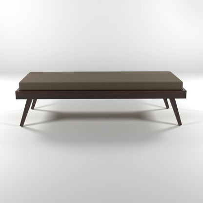 Lomric Solid Sheesham Wood Diwan Bed (Walnut Finish )