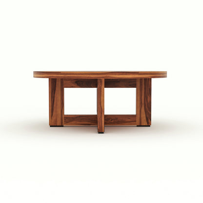 Arven Solid Sheesham Wood Coffee Table (Honey Finish)