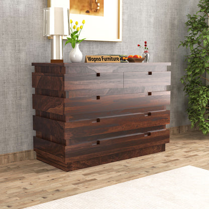 Pivra Solid Sheesham Wood Sideboard and Cabinets (Walnut Finish)