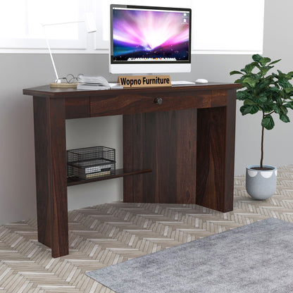 Valric Solid Sheesham Wood Study Desk (Walnut Finish)