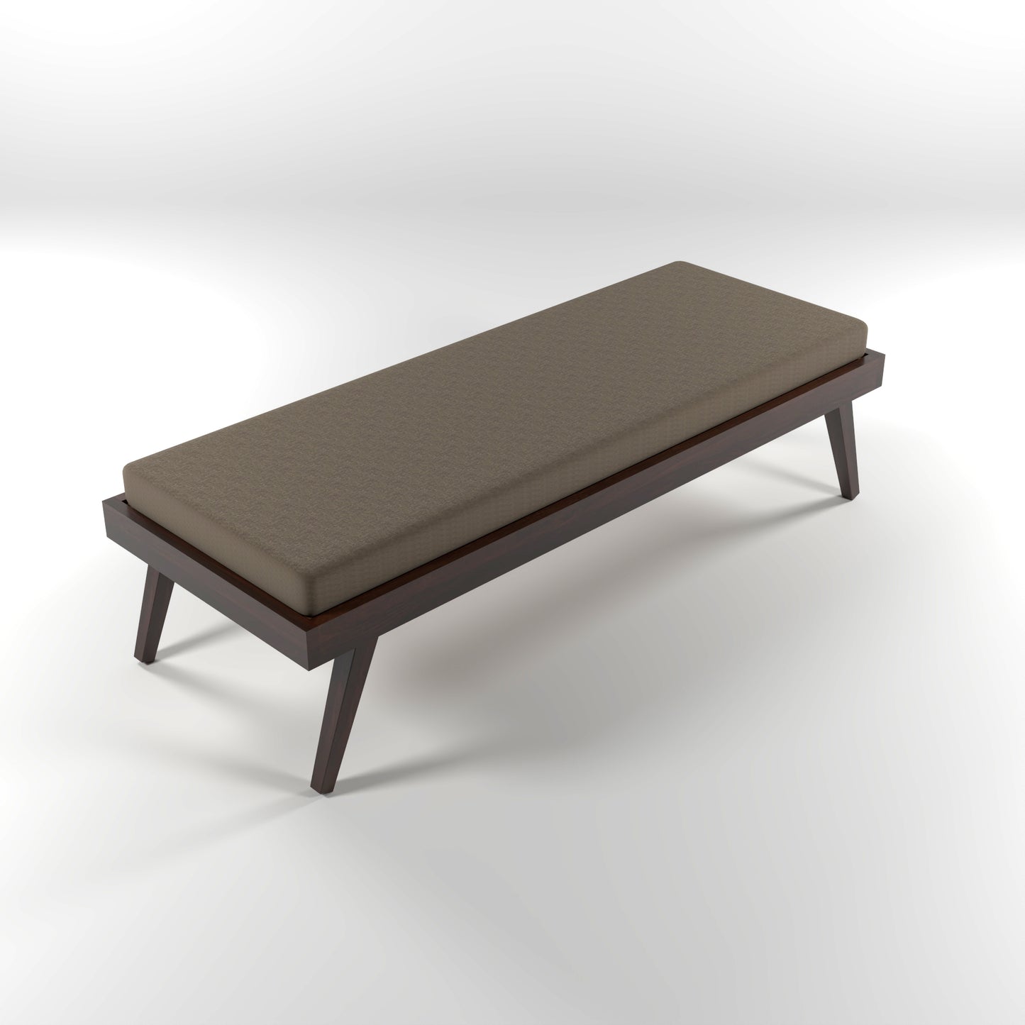 Lomric Solid Sheesham Wood Diwan Bed (Walnut Finish )