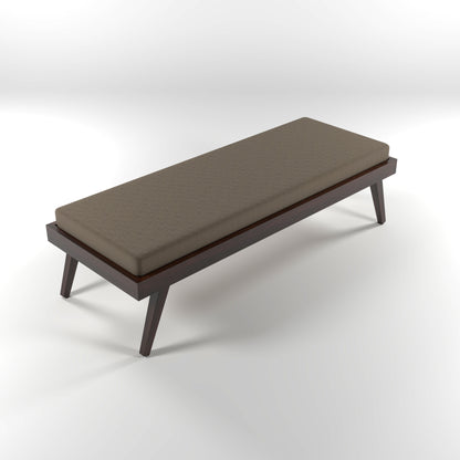 Lomric Solid Sheesham Wood Diwan Bed (Walnut Finish )