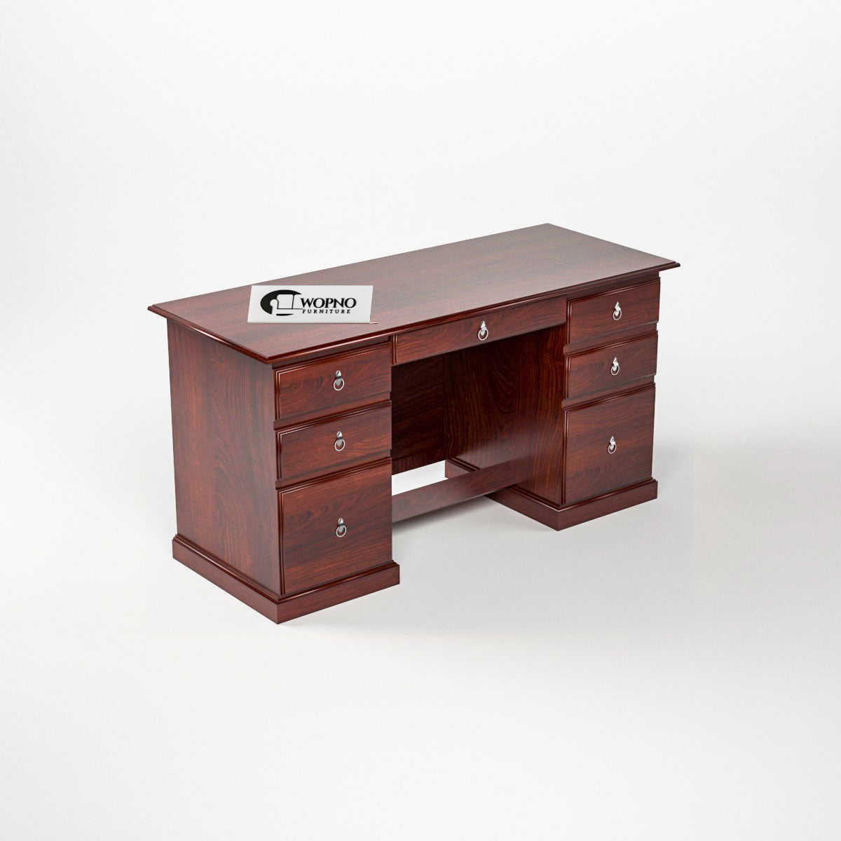 Sornel Solid Sheesham Wood Study Desk (Mahogany Finish)