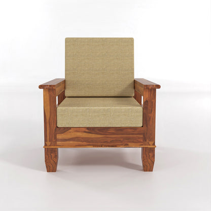 Trivralionel 6  Seater Solid Sheesham Wood Sofa Set 3+2+1 (Honey Finish)