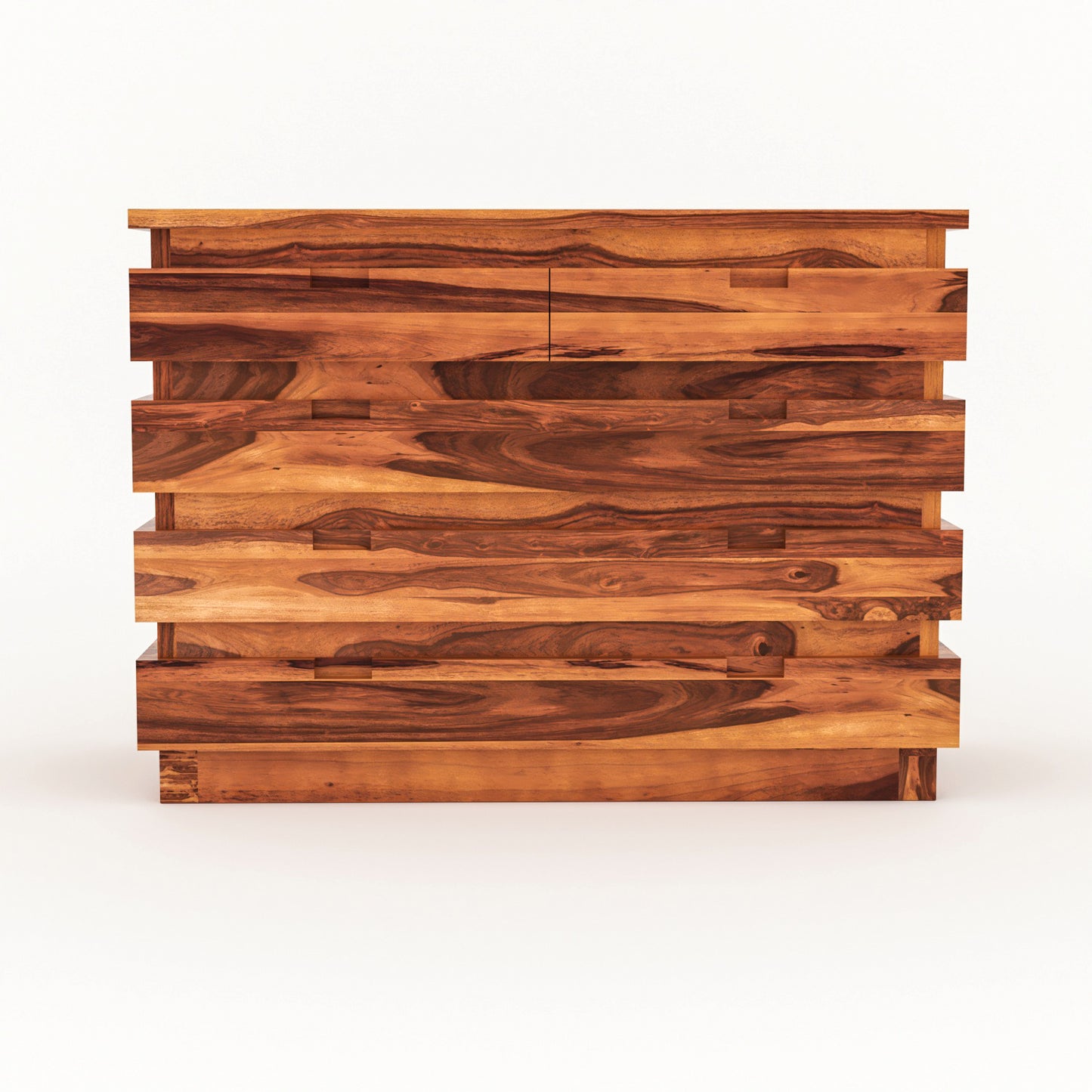 Pivra Solid Sheesham Wood Sideboard and Cabinets (Honey Finish)