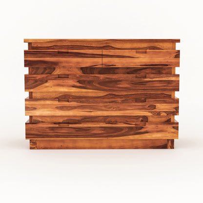 Pivra Solid Sheesham Wood Sideboard and Cabinets (Honey Finish)