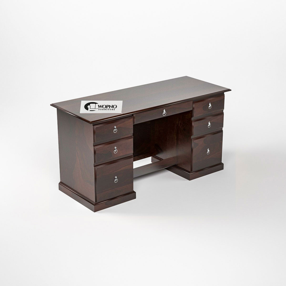 Sornel Solid Sheesham Wood Study Desk (Walnut  Finish)