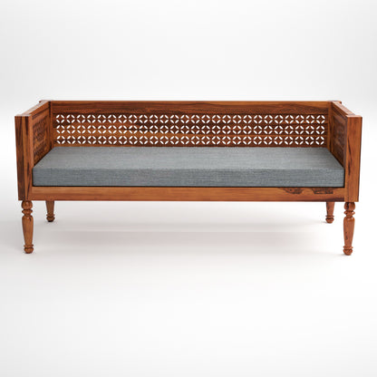 Sovric Solid Sheesham  Wooden 5 Seater Sofa Set (Honey Finish )