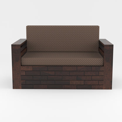 Bralor Solid Sheesham Wooden 2 Seater Sofa Cum Bed (Walnut Finish)