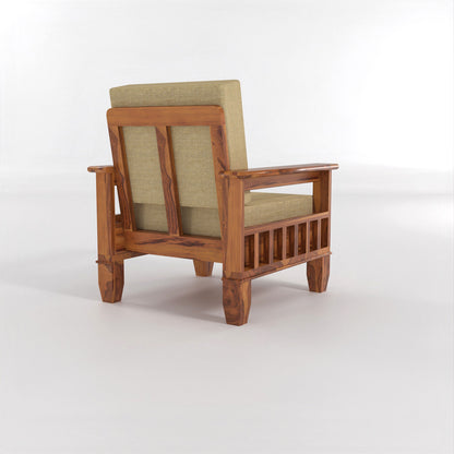 Trivralionel 6  Seater Solid Sheesham Wood Sofa Set 3+2+1 (Honey Finish)