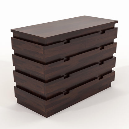 Pivra Solid Sheesham Wood Sideboard and Cabinets (Walnut Finish)