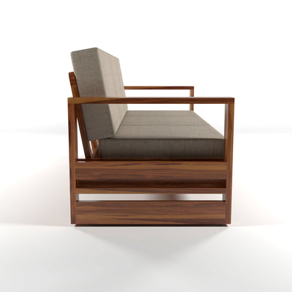 Nivora Sheesham Wooden 3 Seater Sofa Set (Honey Finish)