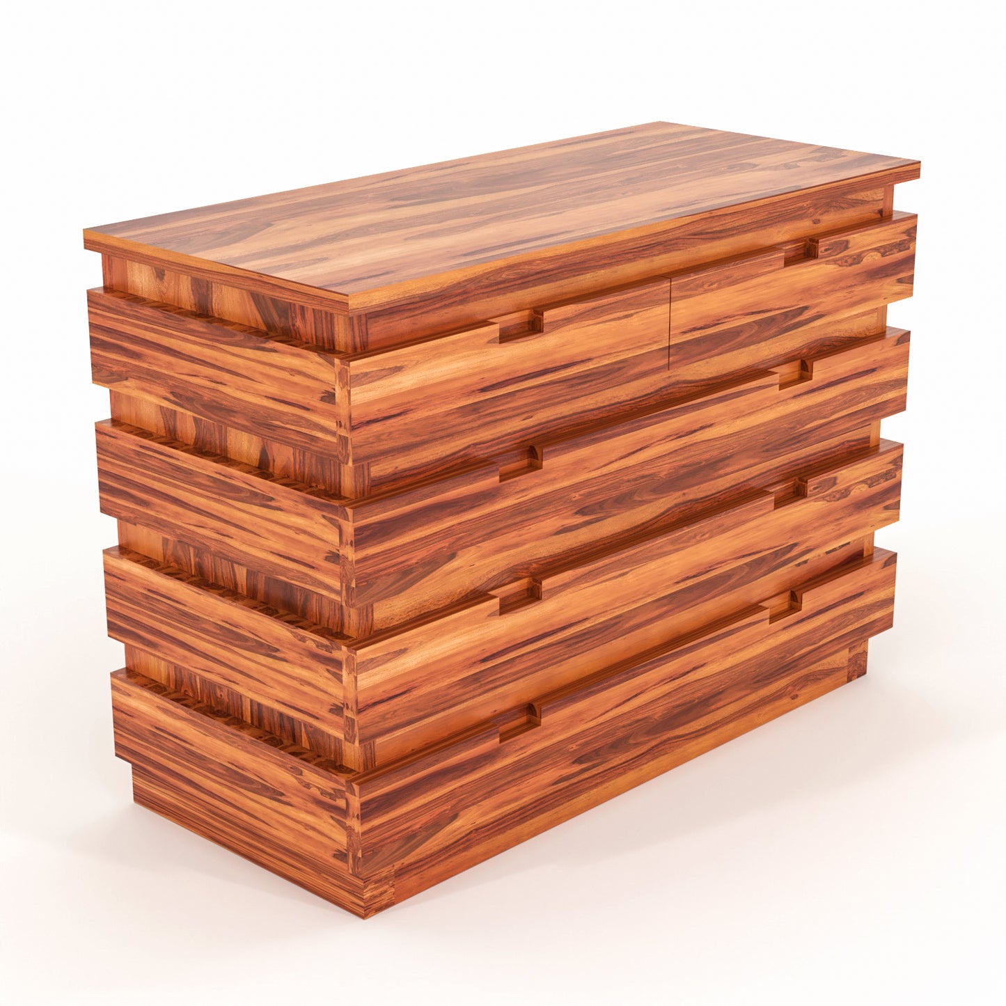 Pivra Solid Sheesham Wood Sideboard and Cabinets (Honey Finish)