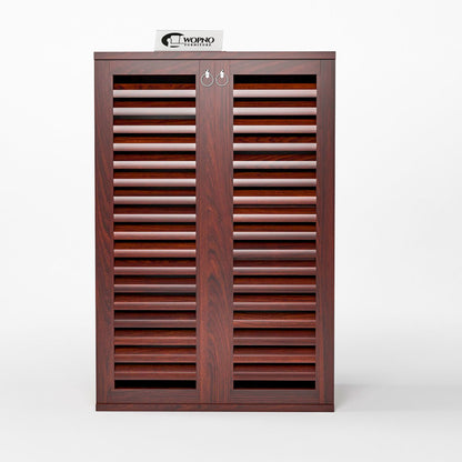 Aurvin Solid Sheesham Wood Shoe Rack  (Mahogany Finish)