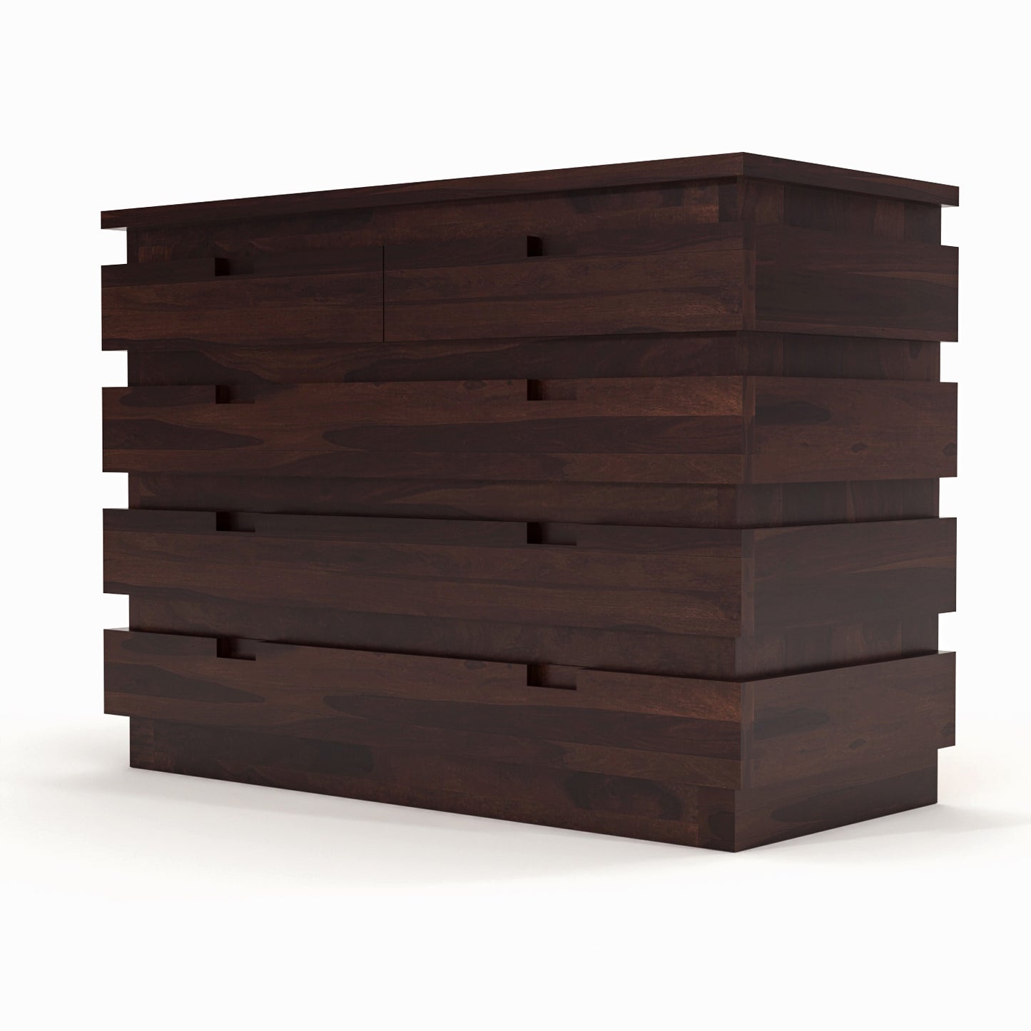 Pivra Solid Sheesham Wood Sideboard and Cabinets (Walnut Finish)